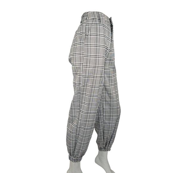I AM GIA the Cobain Plaid Relaxed fit Chain Pants in Gray Women's Size XS - Picture 5 of 11